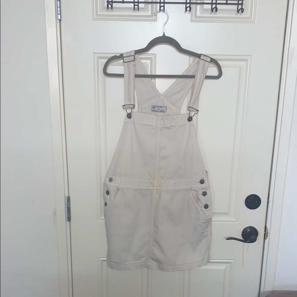 Free People Cream Sleeveless Mini Dress Casual
